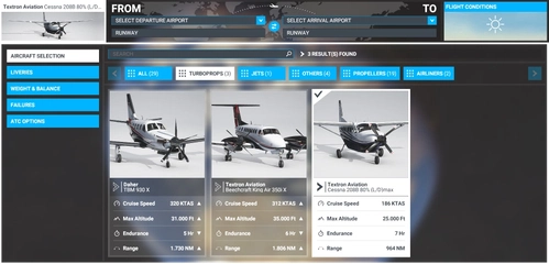 Cessna 208B 80% (L/D)max flight model mod