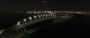 Auckland New Zealand (hand crafted, no photogrammetry) Now with night lighting. thumbnail 16