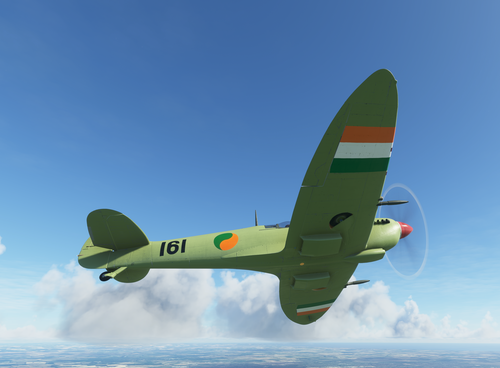 Irish Air Corps Livery IAC 161 for the FlyingIron Simulations Spitfire
