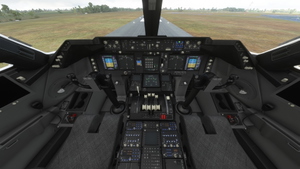 Boeing B747-8i Cockpit - Black-Grey with blue lighting thumbnail 6