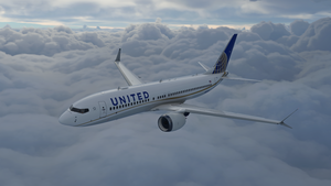 United 737 MAX (Gold Stripe Colors) thumbnail 2