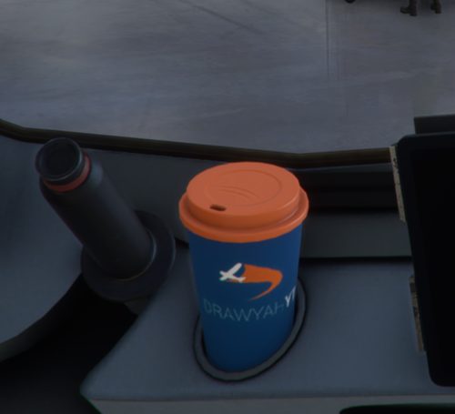 Drawyah Custom Coffee Cup for FlyByWire A32NX 