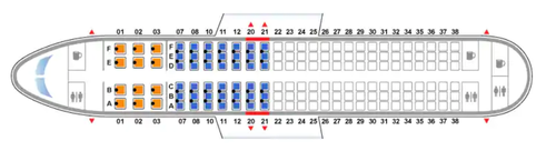 United A320 CabinLayout for SLC 