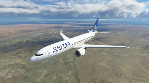 United 737 MAX (Gold Stripe Colors) thumbnail 4