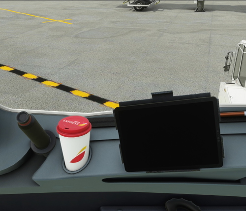 Iberia Express coffee cup for the FBW A32NX