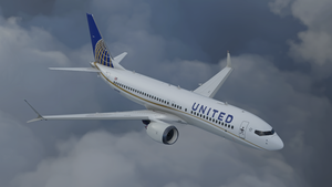 United 737 MAX (Gold Stripe Colors) thumbnail 3