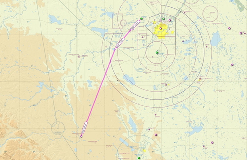 Rocky Mountain House to Edmonton Villeneuve Flightplan