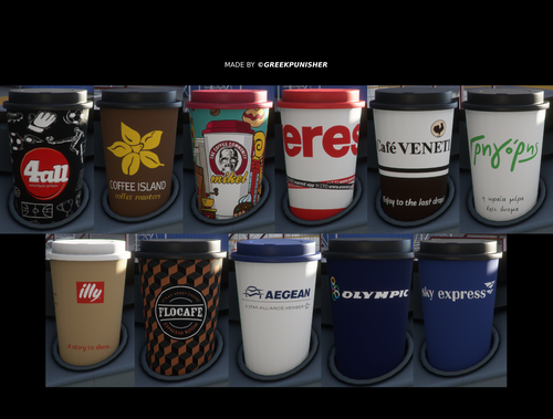 [4K] Greek coffee cups