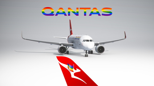 QANTAS Mardi Gras A320NEO Livery