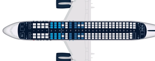 Delta A320 CabinLayout for SLC
