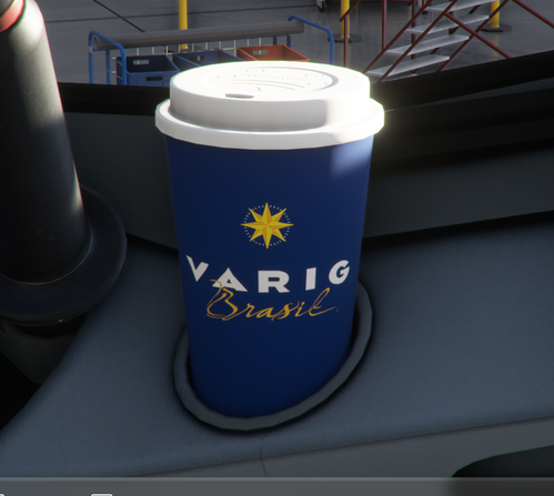 Varig Blue Coffee Cup 