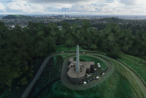 Auckland New Zealand (hand crafted, no photogrammetry) Now with night lighting. thumbnail 11
