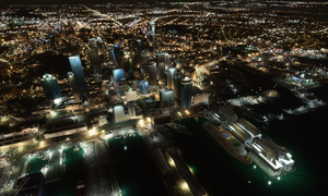 Auckland New Zealand (hand crafted, no photogrammetry) Now with night lighting. thumbnail 18