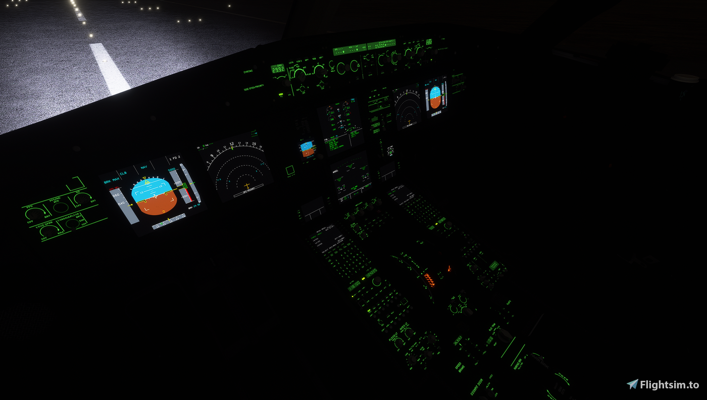 A320NX FBW (Black Cockpit / Green Lighting) for Microsoft Flight ...