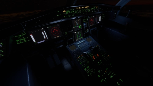  A330 (Green Cockpit Lighting)