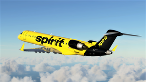 Spirit Airlines (Black Tail) [8K] - Aerosoft CRJ-700 thumbnail 1