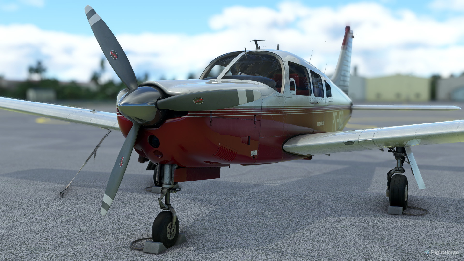 JF PA-28R Arrow III - Aeroclube de São Paulo - PT-IZO 4K Livery [Fictional]  for Microsoft Flight Simulator | MSFS