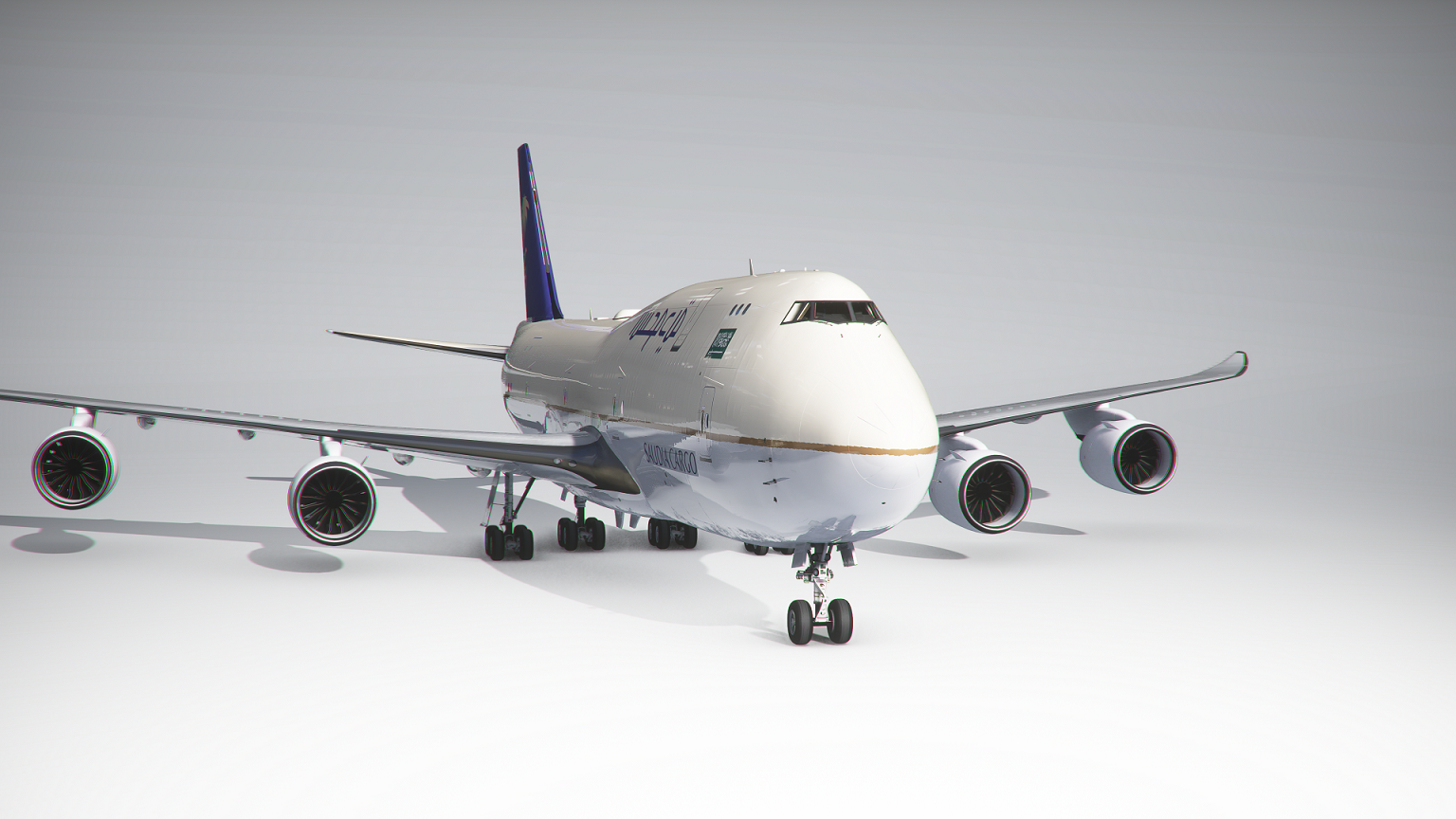 Boeing 747-8F Saudia Cargo (4k) - no logo mirroring - Image 1