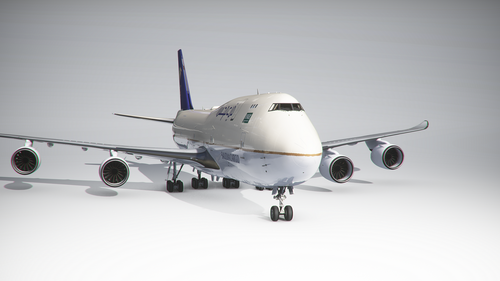  Boeing 747-8F Saudia Cargo (4k) - no logo mirroring
