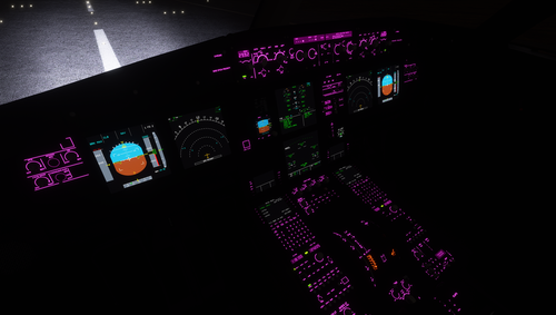 A320NX FBW (Black Cockpit / Pink Lighting)
