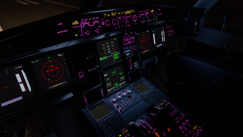 A330 (Pink Cockpit Lighting)