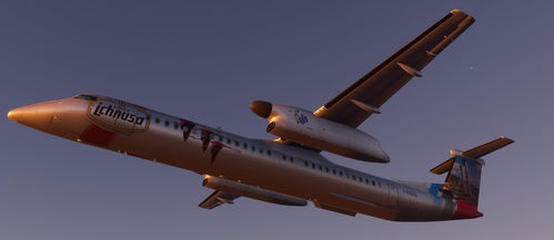 For freeware Rikoo Dehavilland Dash Q400 Airsardinia Livery "SA ZENTI ARRUBBIA"