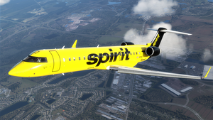Spirit Airlines (Black Tail) [8K] - Aerosoft CRJ-700 thumbnail 5