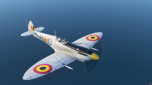 Supermarine Spitfire Mk IX  hunting school in koksijde clipped and normal