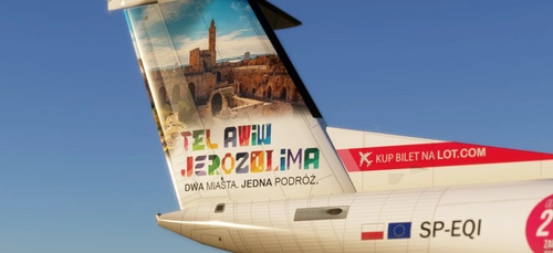 Dash8-Q400 "LOT" - "Two cities.One journey"