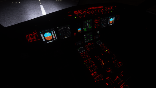 A320NX FBW (Black Cockpit / Red Lighting)