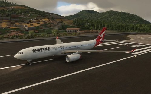 Qantas Old A330 4k