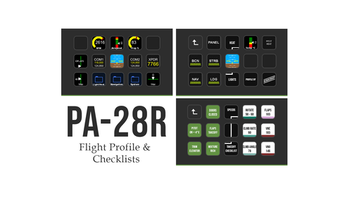 Piper PA-28R Arrow III (Carenado) Stream Deck Profile & Checklists