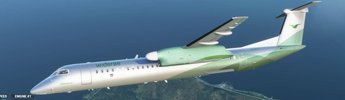WIDEROE LIVERY for Rikooo Bombardier DH DASH8 -Q400