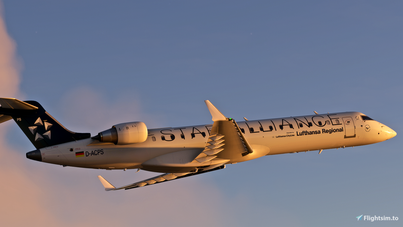 [4K] CRJ700 Lufthansa Star Alliance D-ACPS  - Image 1