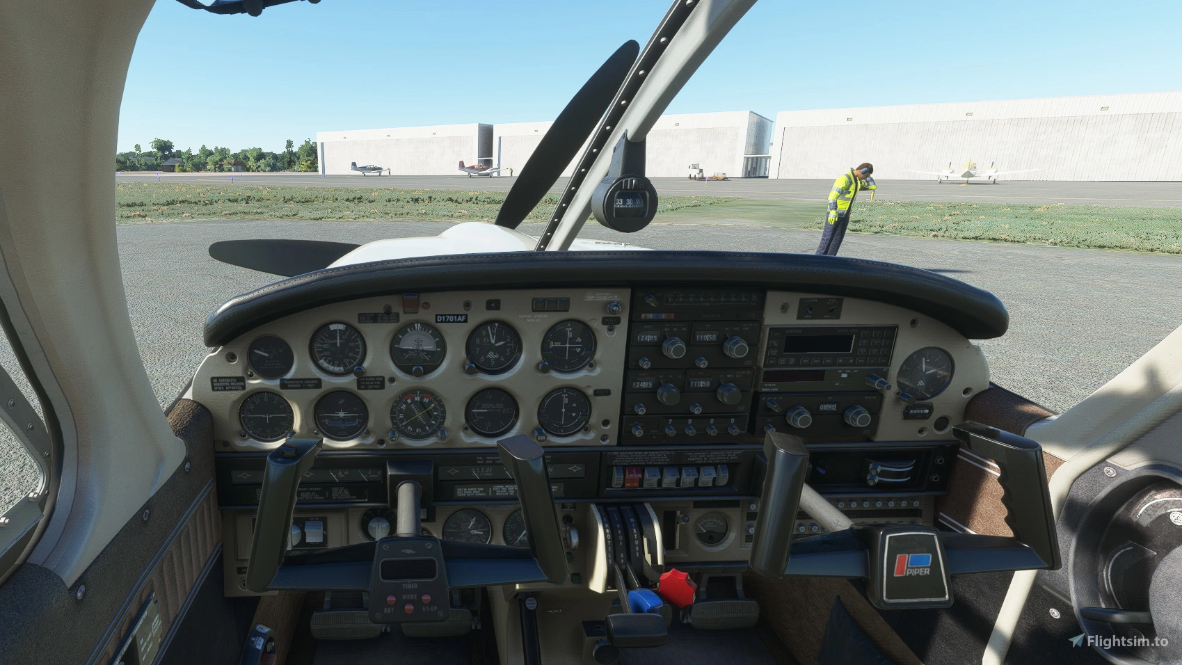 JustFlight Piper PA28R Arrow III - Clean Beige Interior - Image 1