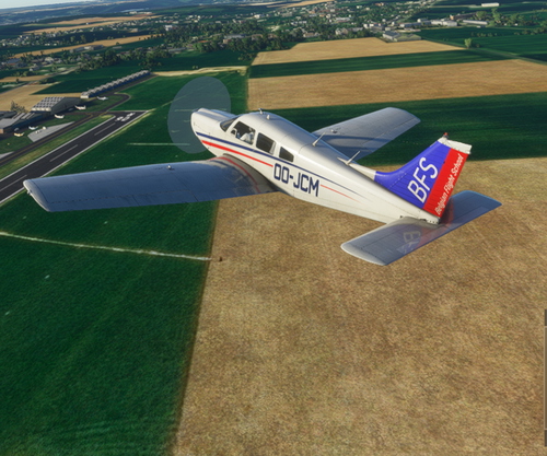 JustFlight PA28 OO-JCM from BFS