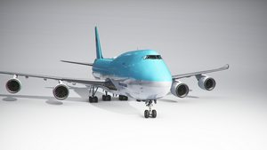 Boeing 747-8F Korean Air Cargo (4k) - no logo mirroring thumbnail 2