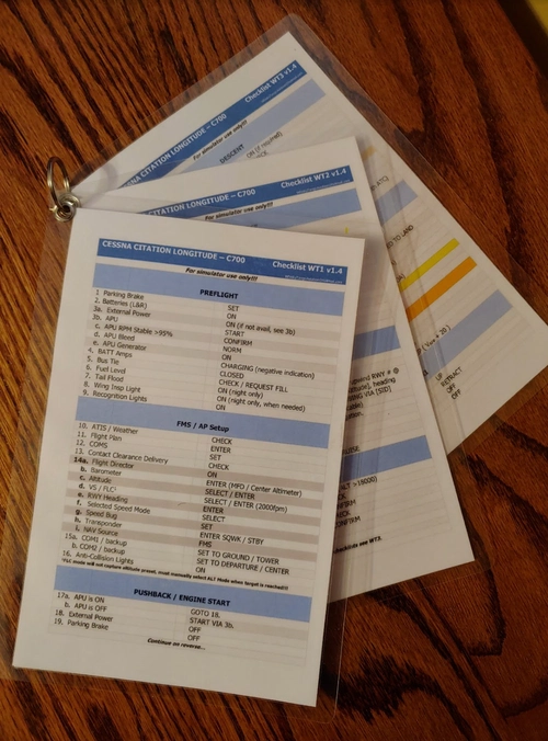 WHISKYTANGO'S C700 LONGITUDE CHECKLIST 