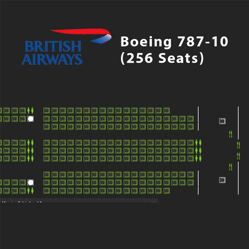 PACX British Airways Boeing 787 Seating Plans