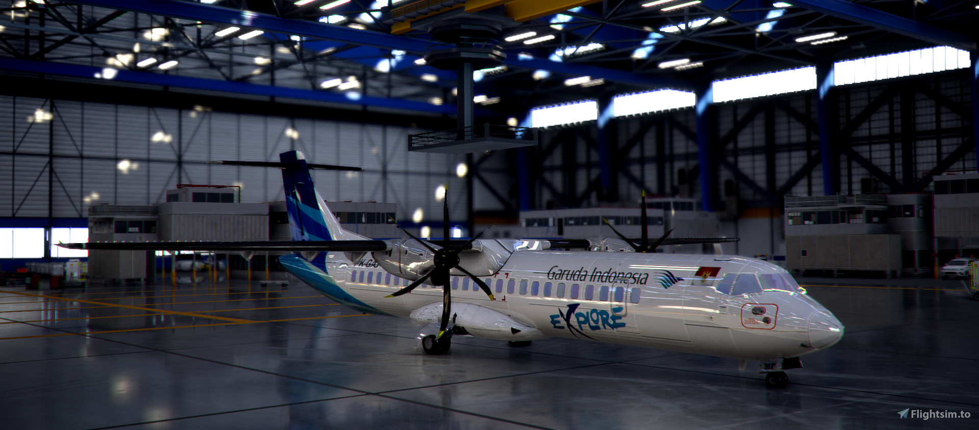 Atr 72 600 Garuda Indonesia Livery 4k Microsoft Flight Simulator