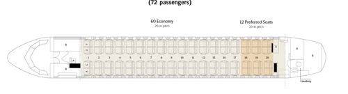 ATR 72 600 Cabin Layout for SLC
