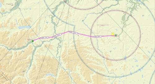 Chetwynd BC to Dawson Creek BC VFR flight plan