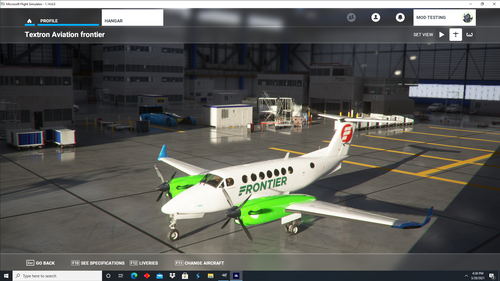 Beechcraft king Air Frontier airlines livery 