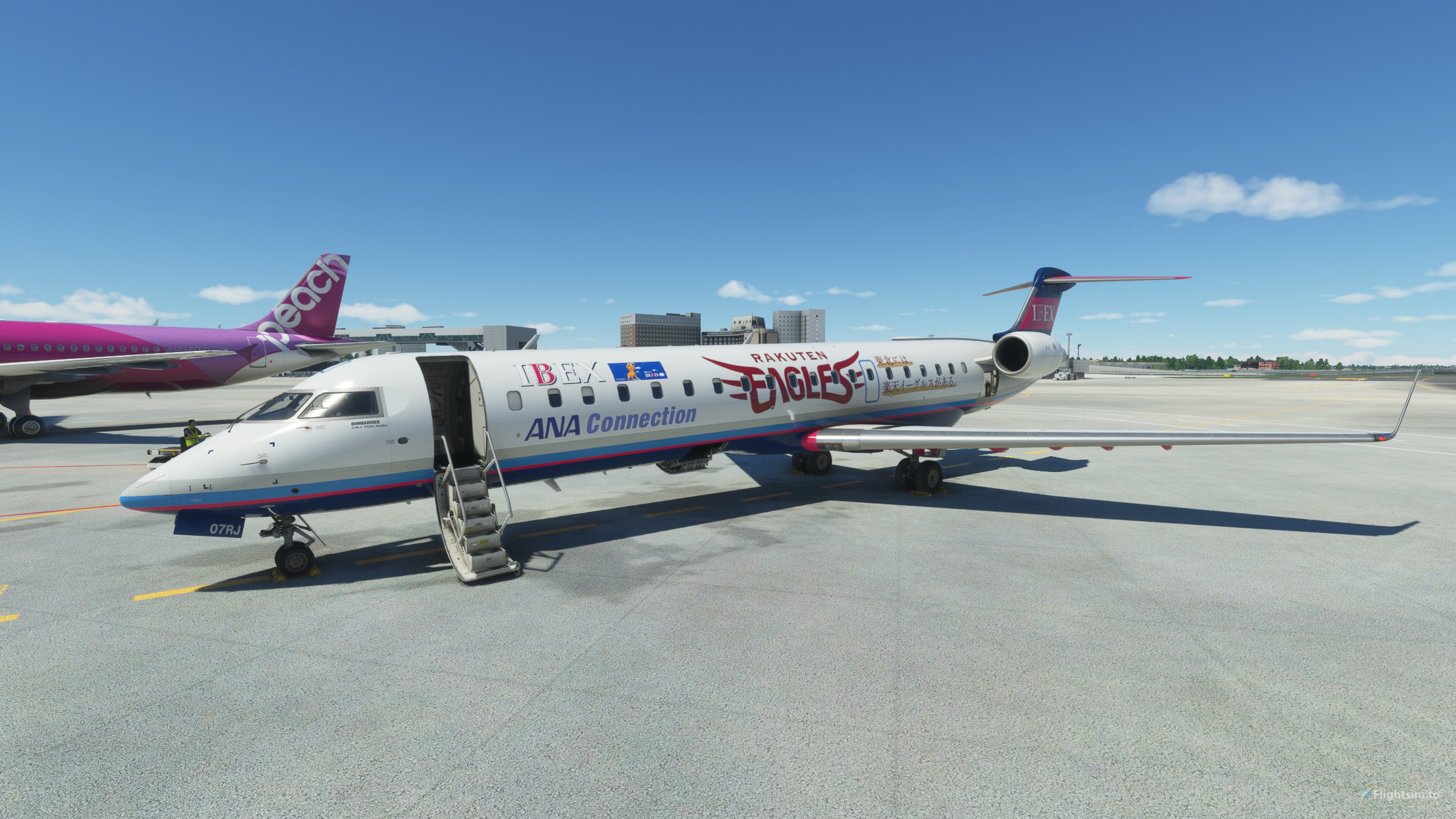 楽天イーグルスジェット　アイベックス　CRJ-700　NextGen　1/100 伊丹→仙台】特別塗装機「楽天イーグルスジェット」IBEX