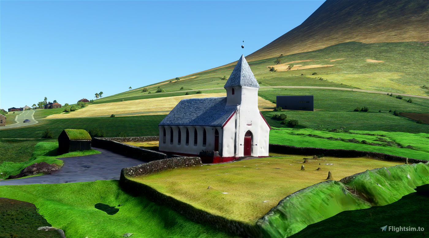  Faroe Islands Church - Viðareiði Kirkja Microsoft Flight Simulator