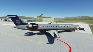 Aerosoft CRJ-700 United Express Battleship Grey N511MJ thumbnail 3