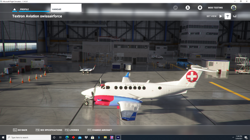Beechcraft King Air Swiss Airforce livery