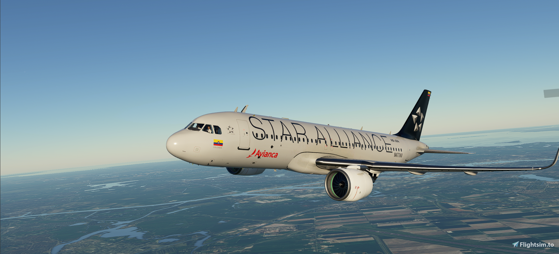 [A32NX] | [8K] A320neo Avianca Star Alliance (N477AV) Very Detailed Clean/Dirty Version - Image 1