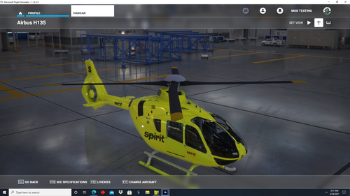Airbus H135 Spirit airlines livery