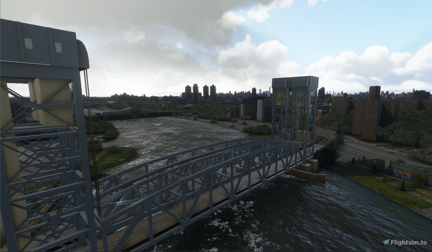 Harlem River Lift Bridge, Manhattan, New York for Microsoft Flight ...